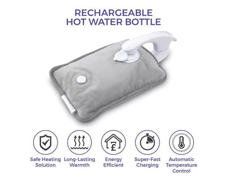 Carmen Spa Rechargeable Hot Water Bottle - Grey