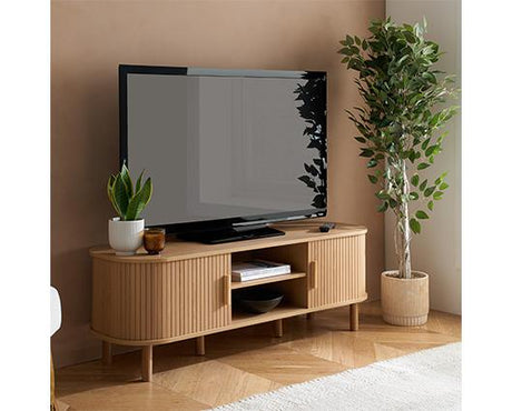 Axel Fluted Large TV Unit - Oak