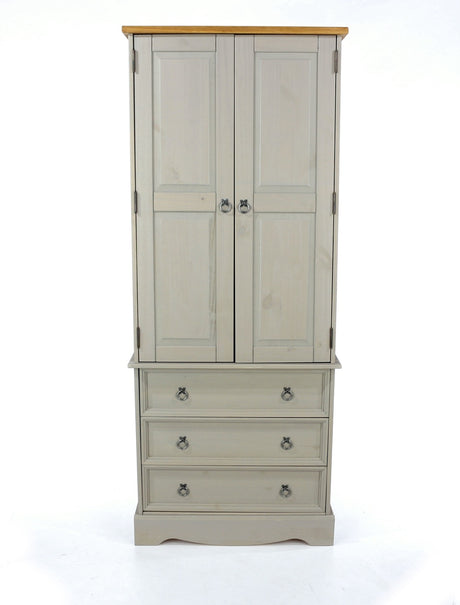 Corona Grey 2 Door, 3 Drawer Wardrobe