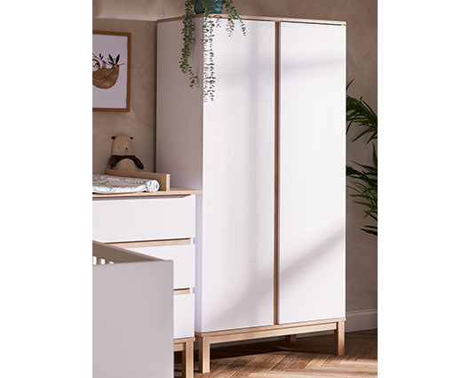 Astrid Double Wardrobe - White