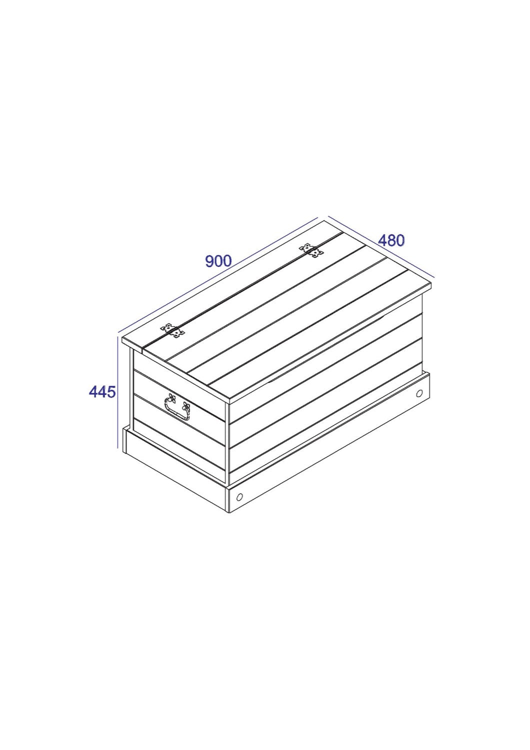 Corona White Storage Trunk