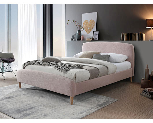 Otley King Bed - Blush Pink