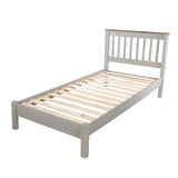 Corona Grey Single Slatted Low End Bedstead