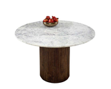 Opal Mango Wood Dining Table Round With Marble Top