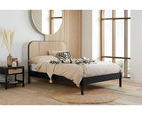 Margot Double Rattan Bed - Black