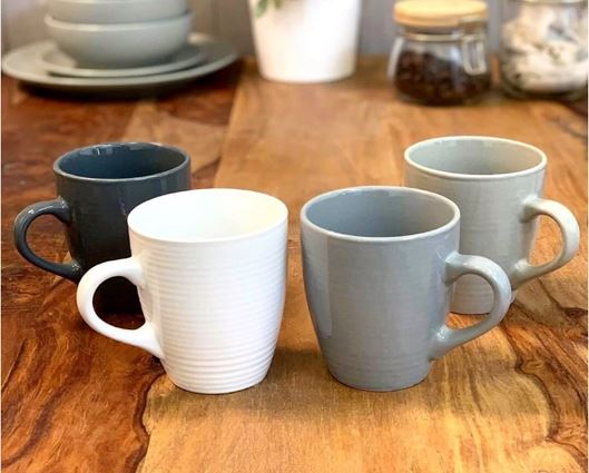 4pc Texture Value Mug Set