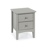 Como 2 Petite Drawer Bedside Cabinet-Light Grey