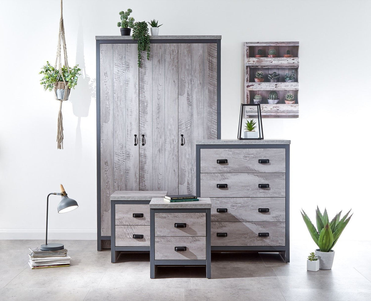 Boston 4 piece bedroom set grey