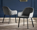 Set of 2 Lima Dining Chairs Grey