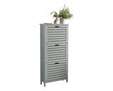 Bergen three tier shoe cabinet grey