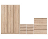 MALVERN 3 DOOR WARDROBE BEDROOM SET - SONOMA OAK EFFECT