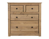 Panama 2+2 Drawer Chest - Natural Wax