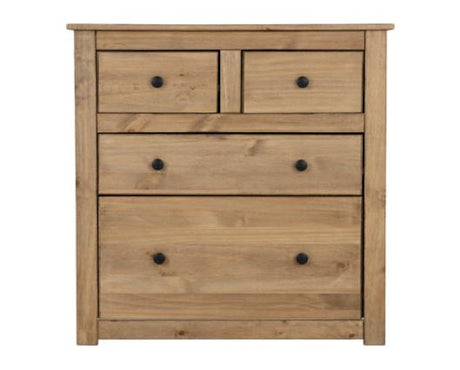 Panama 2+2 Drawer Chest - Natural Wax