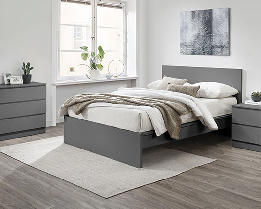 Oslo Double Bed- Grey