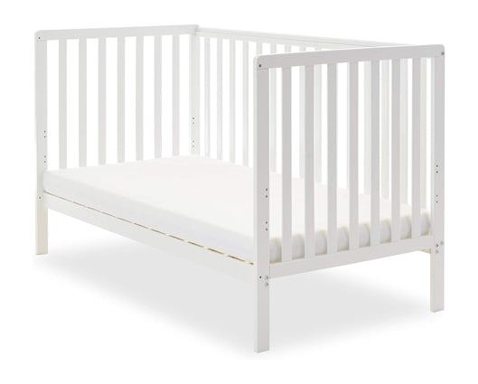 Bantam Cot & Fibre Mattress - White