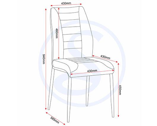 MODENA & QUEBEC DINING SET (X4 CHAIRS) - CREAM/GREY FAUX LEATHER