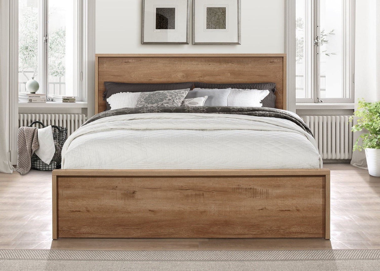 Stockwell Double Bed with Drawers - Oak