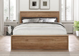 Stockwell Double Bed with Drawers - Oak