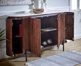 Opal Mango Wood Sideboard With Marble Top & Metal Legs