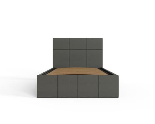 Serena Single Side Lift Ottoman Bed - Grey PU