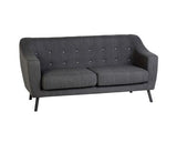 Ashley 3 Seater Sofa - Dark Grey Fabric