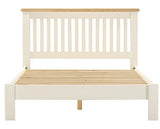 WINDSOR 4'6" LOW END BED - IVORY/OAK