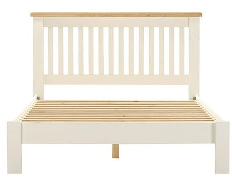 WINDSOR 4'6" LOW END BED - IVORY/OAK