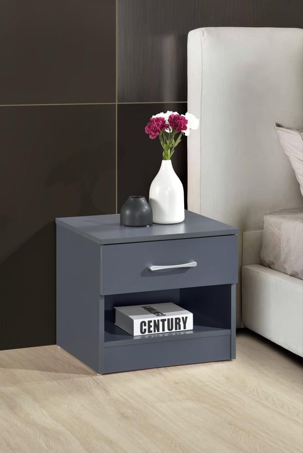 Highbury Bedside Pair - Dark Grey