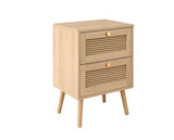 Croxley 2 Drawer Rattan Bedside