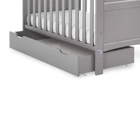 Bantam Space Saver Cot, Under Drawer & Eco Plus Foam Mattress-Taupe Grey