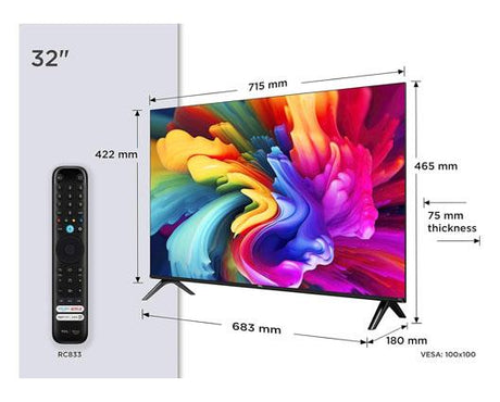TCL 32SF560-UK 32" Full HD QLED Direct LED Smart TV with Fire TV, Alexa Voice Control