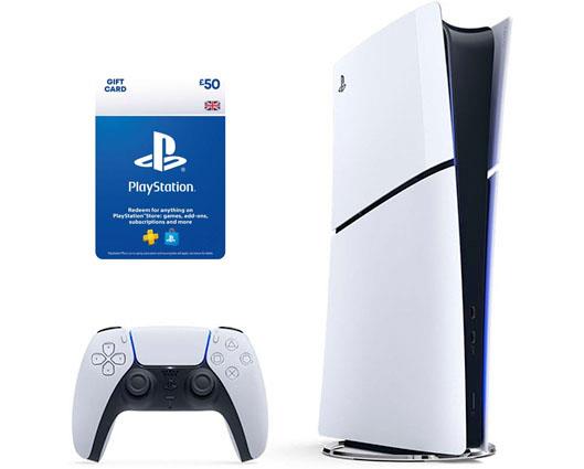 Sony PS5 Digital Slim with £50 Playstation Store Gift Card