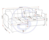 Chelsea Corner Sofa Bed - Silver Grey Fabric