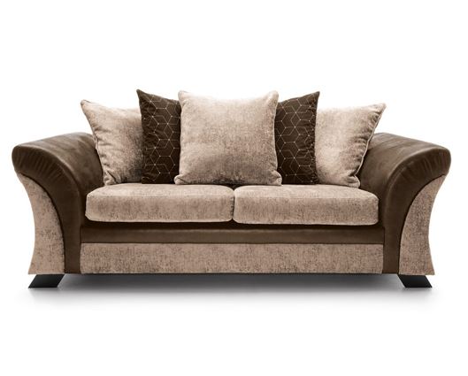 Farrow 3 Seater - Brown & Beige