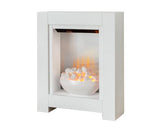 Adam Monet Fireplace Suite in Pure White with Electric Fire, 23 Inch