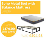 Soho Metal Platform Bed with SleepSoul Balance Mattress - Single