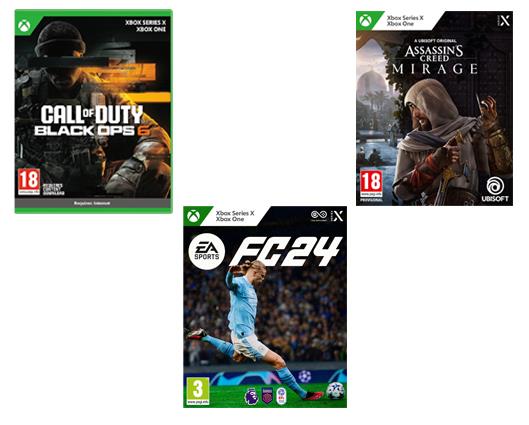 Games Bundle: Call of Duty Black Ops 6, Assassin's Creed Mirage, FC24