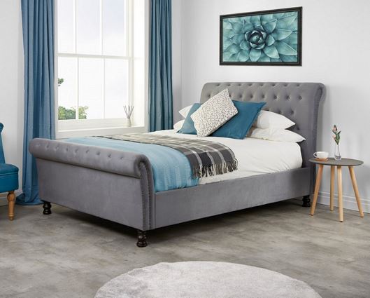 Opulence King Bed - Grey