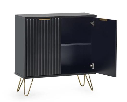Murano Compact 2 Door Sideboard Black