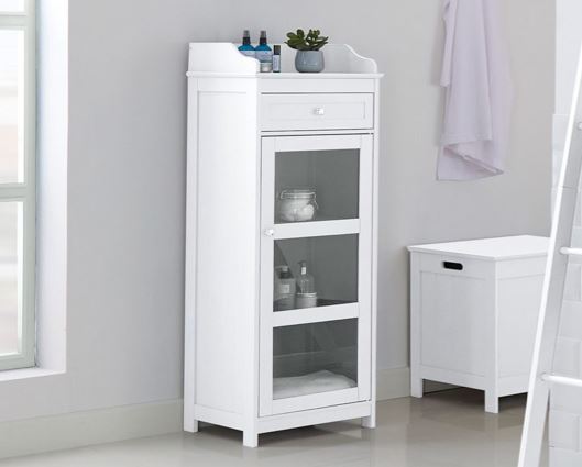 Alaska Glass Cabinet White