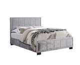 Hannover Double Bed- Crushed Steel Velvet