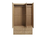Catania 3 Door 4 Drawer Wardrobe Euro Oak