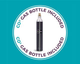 Cello Soda Maker with CO2 Gas Cannister + Pepsi & 7UP Flavour Mix - Black