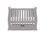 Stamford Space Saver Cot + Sprung Mattress - Warm Grey
