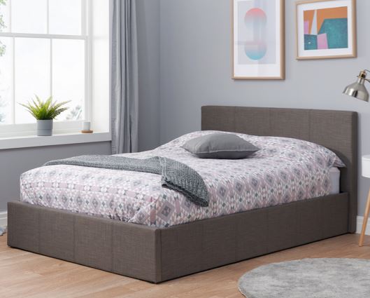 Berlin Small Double Ottoman Bed - Grey