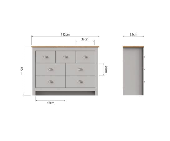 Lisbon 7 Drawer Chest