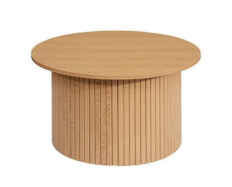 Axel Round Fluted Coffee Table - Oak