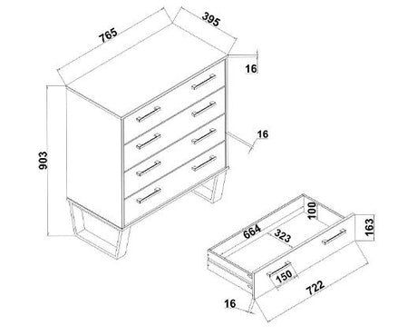 Texas 4 drawer chest