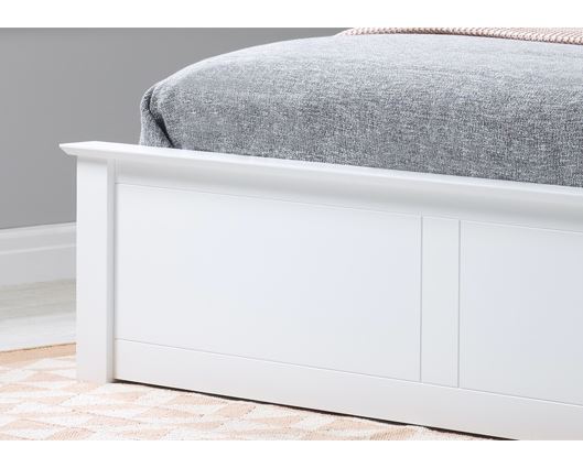 Phoenix Small Double Ottoman Bed - White