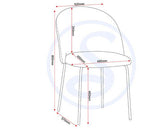 BOSTON DINING CHAIR (X4 PER BOX) - SAPPHIRE BLUE VELVET
